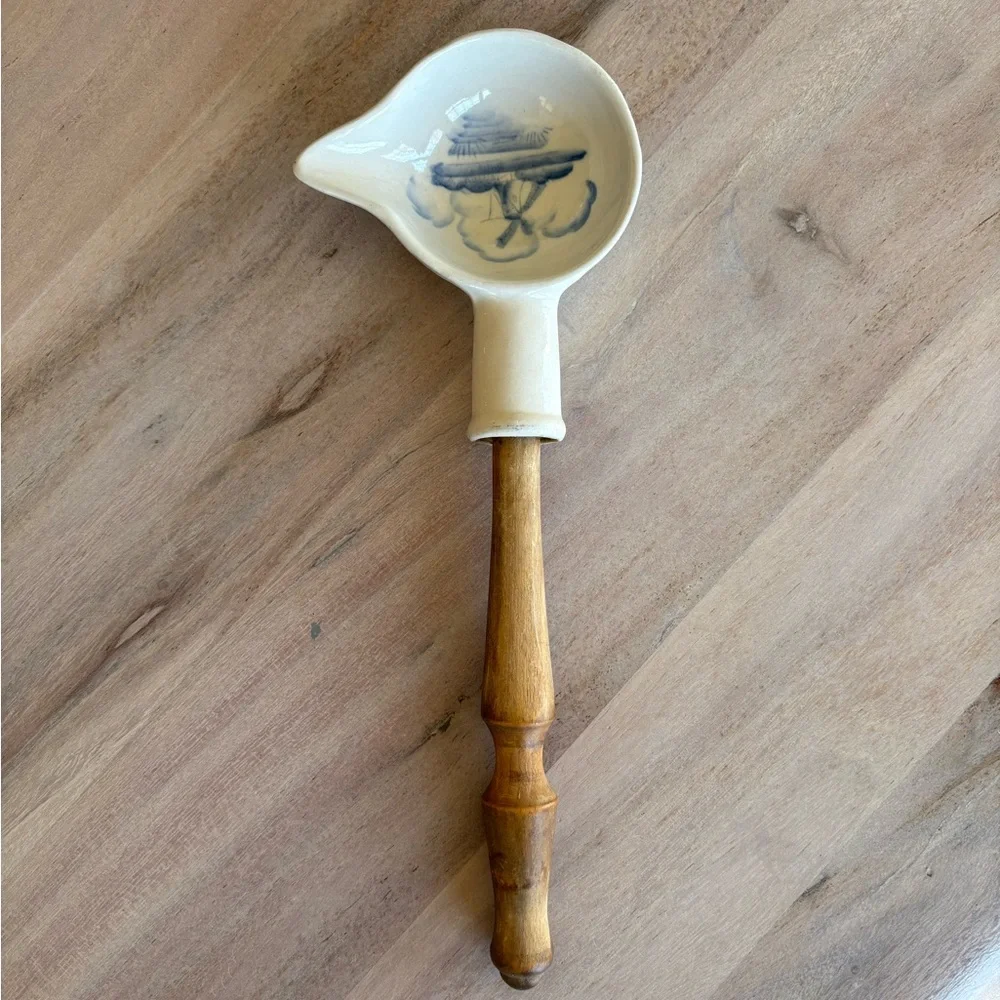 Vintage Japan Dutch Windmill Serving Utensil Spoon